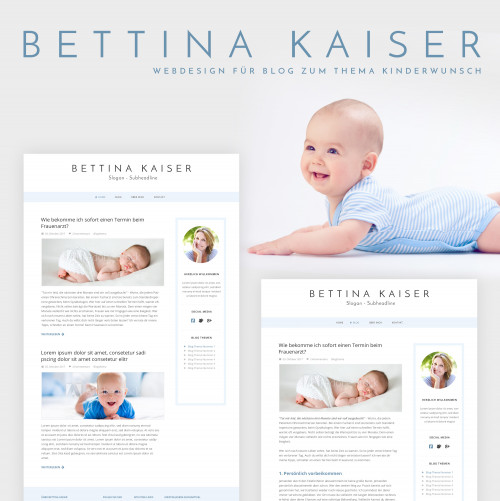  Webdesign für Blog zum Thema KINDERWUNSCH