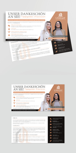  Flyer-Design Immobilienmaklerin Tippgeber Provision