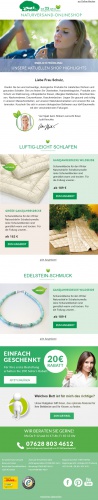 Newsletter-Design für Online-Versandhandel