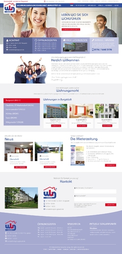 Webdesignfür Wohnungsbaugenossenschaft Burgstädt