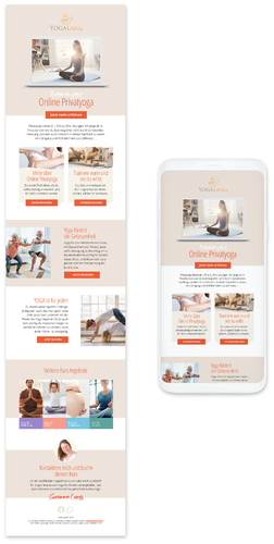  Newsletter-Design für eine Yogalehrerin