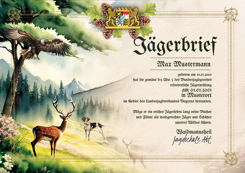  Jägerbrief DIN A3 erstellen