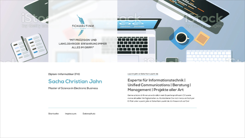  Landing Page für Freelancer im Bereich der Informationstechnik