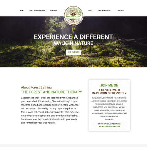 Webdesign for Forest Bathing Therapy