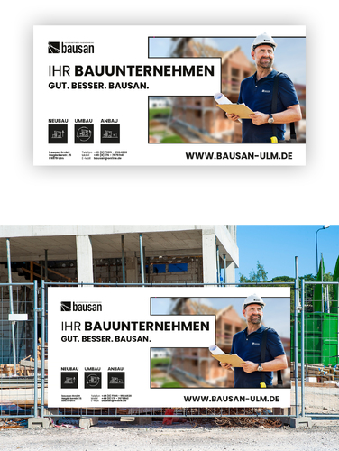 Plakat-Design für Bauunternehmung