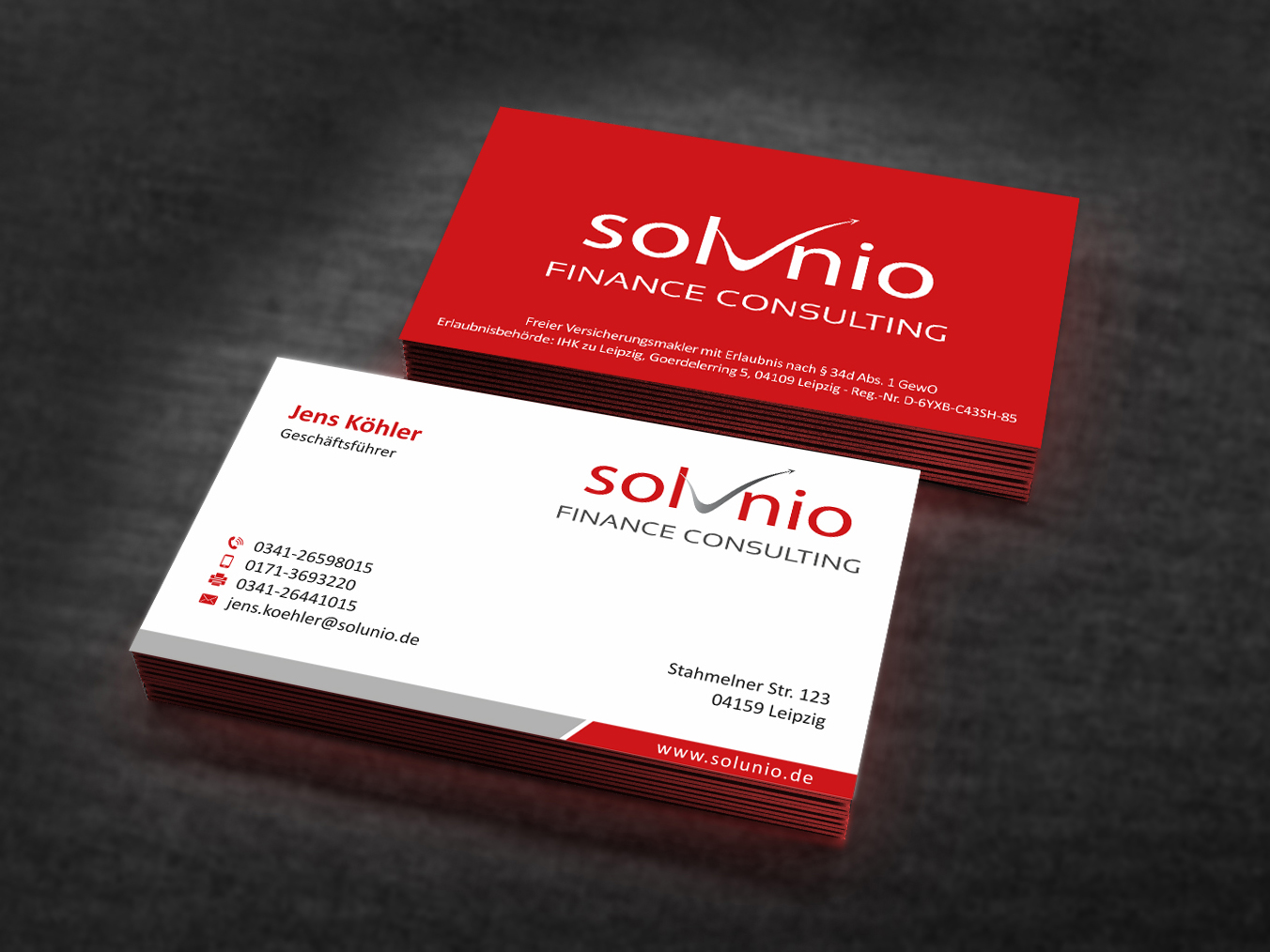 Visitenkarten Design Fur Versicherungsmakler Business Card Design Designonclick Com