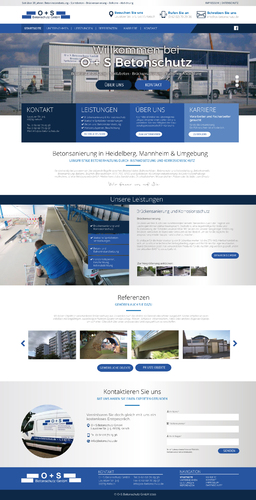 Erstellung eines responsiven One-Pagers für mittelständiges Unternehmen im Bauhauptgewerbe