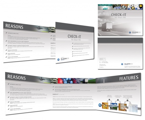 Layout, Design eines Produktfolders