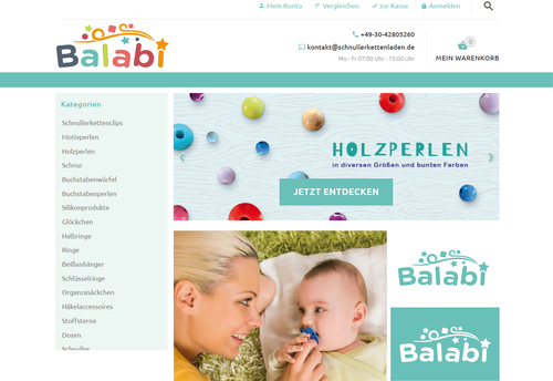 Logo-Design für Onlineshop für Bastelmaterial für Schnullerketten und Babyaccessoires