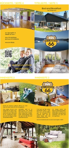  Flyer-Design für Bed & Breakfast am Sorpesee