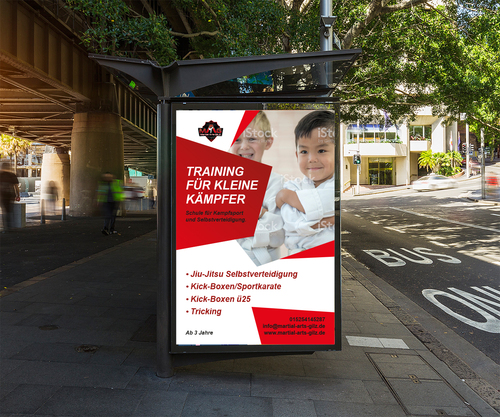 Werbeplakat Kampfsport und Selbstverteidigung