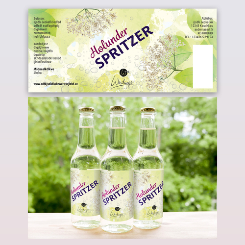 Etikett für Hollunder Spritzer