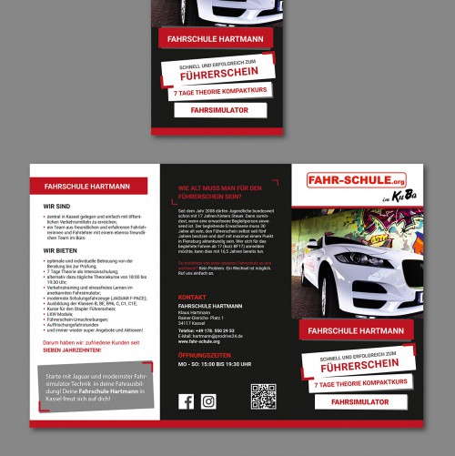 Flyer-Design für Fahrschule