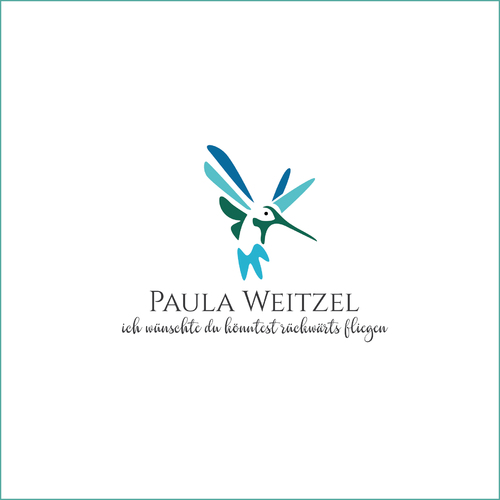 Logo-Design mit Illustration eines Kolibris für Trauerreden