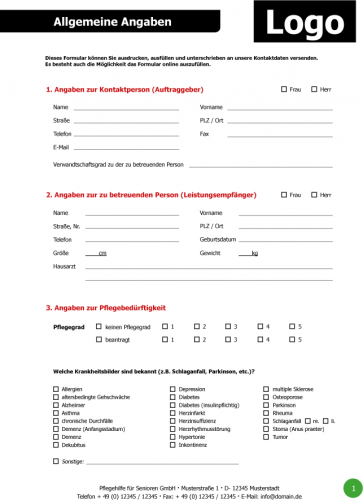 Umgestaltung Fragebogen für Betreuungskraftvermittler