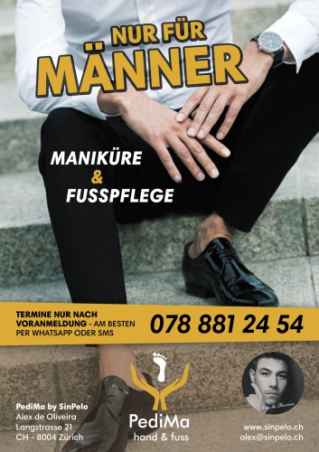  Flyer-Design für Fusspflege für den Mann