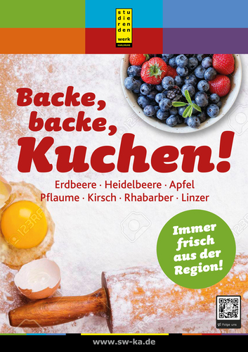 Plakat-Design zum Thema: Kuchen der Saison