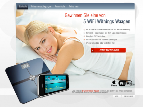 WiFi Waage Gewinnspiel